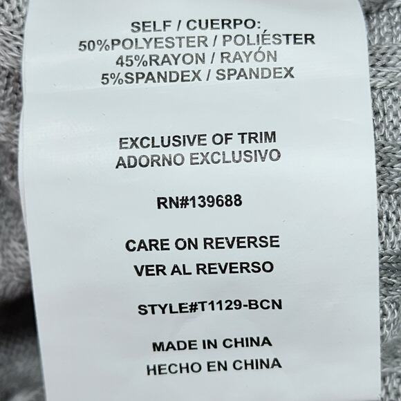 NWT Taylor & Sage Womens XL Sleeveless Ribbed Knit Pullover Top Gray Boho Shirt - Picture 12 of 13